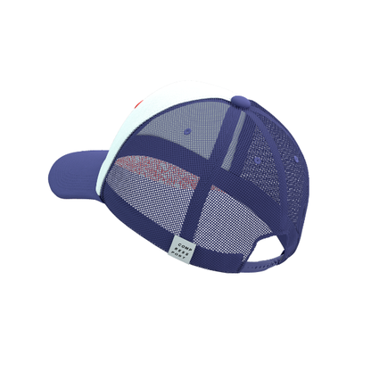 Mũ Chạy Bộ Compressport Trucker Cap - Orient Blue/Star White