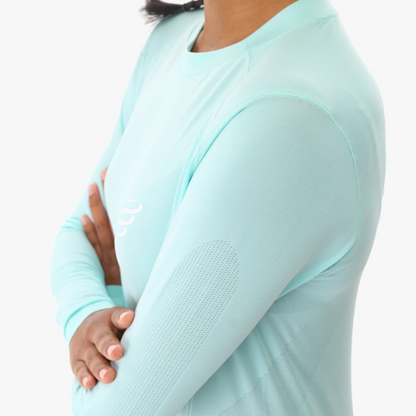 Áo chạy bộ Nữ Compressport Performance Long Sleeve Tshirt W - Xanh (Shell Blue)