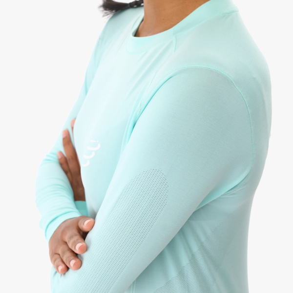 Compressport Women's Performance Long Sleeve Tshirt W - Shell Blue