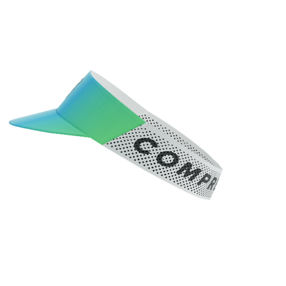 Mũ Chạy Bộ Compressport Pro Racing Visor - Star White/Blue Green