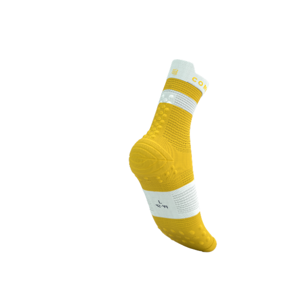 Tất Chạy Bộ Compressport Pro Racing Socks v4.0 Run High - Vàng Lemon/White