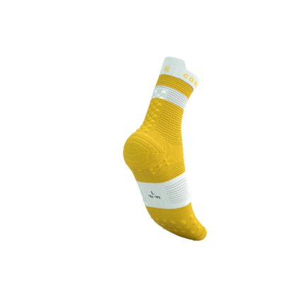Tất Chạy Bộ Compressport Pro Racing Socks v4.0 Run High - Vàng Lemon/White