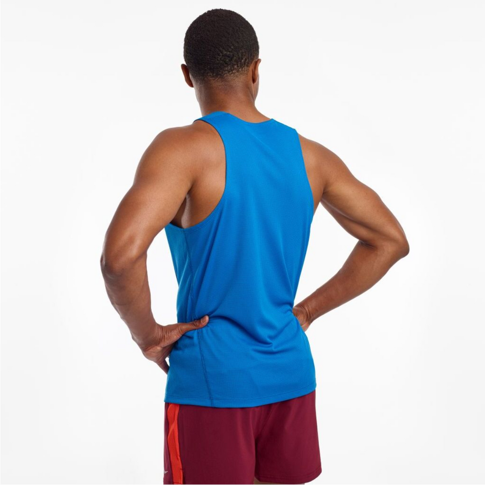 SAUCONY MEN'S STOPWATCH SINGLET