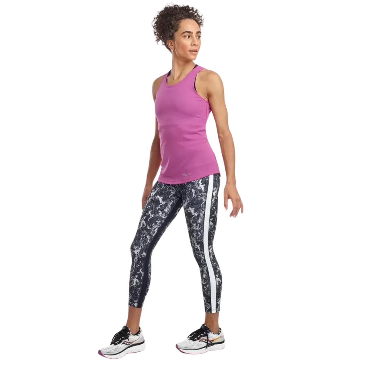 Áo chạy bộ Nữ Saucony Stopwatch - Tím (Purple Orchid)