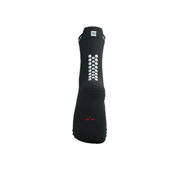 Tất Chạy Bộ Compressport Pro Racing Socks v4.0 Run High - Đen (Black/White)