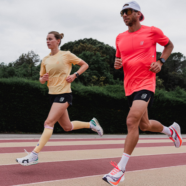 Áo chạy bộ Nam Compressport Pro Racing SS Tshirt - Đỏ (Fluo Red)