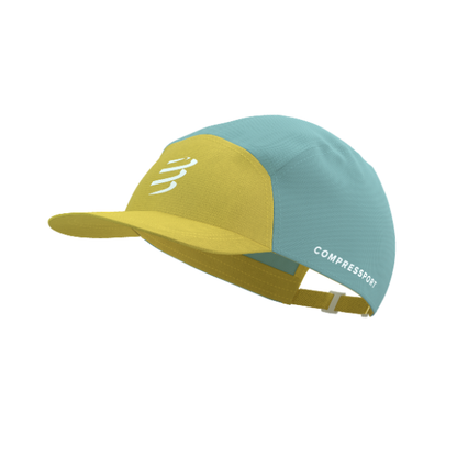 Mũ Chạy Bộ Compressport 5 Panel Light Cap - Vàng Lemon/Ether