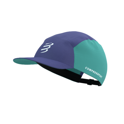 Mũ Chạy Bộ Compressport 5 Panel Light Cap - Orient Blue/Pool Blue