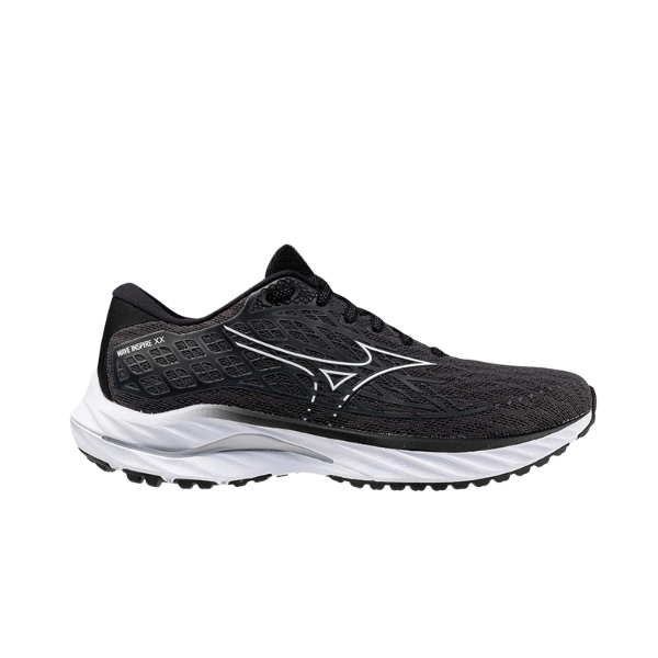 Giày chạy bộ Nữ Mizuno Wave Inspire 20 2E - Đen (Ebony/White/Black)
