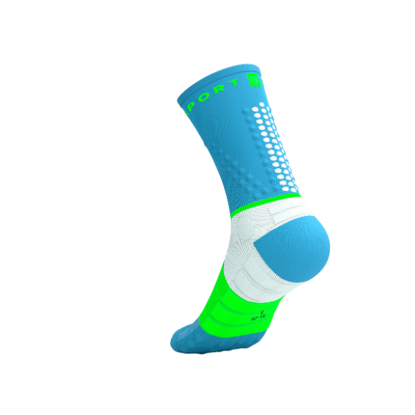 Tất Chạy Trail Compressport Ultra Trail Socks V2.0 - Nors Blue/Neon Green