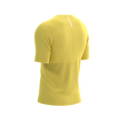 Áo chạy bộ Nam Compressport Pro Racing SS Tshirt - Vàng Lemon