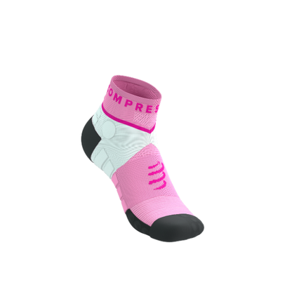 Tất chạy Trail Compressport Ultra Trail Low Socks - Hồng (Begonia/Neon Pink)