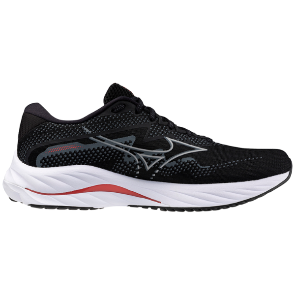 Giày chạy bộ Nam Mizuno Wave Rider 27 - Đen (Black/Nickel/Cayenne)
