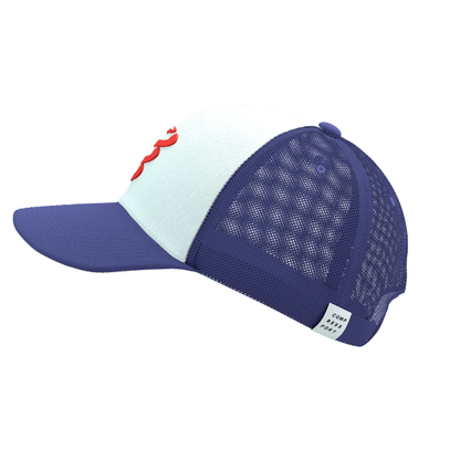 Mũ Chạy Bộ Compressport Trucker Cap - Orient Blue/Star White