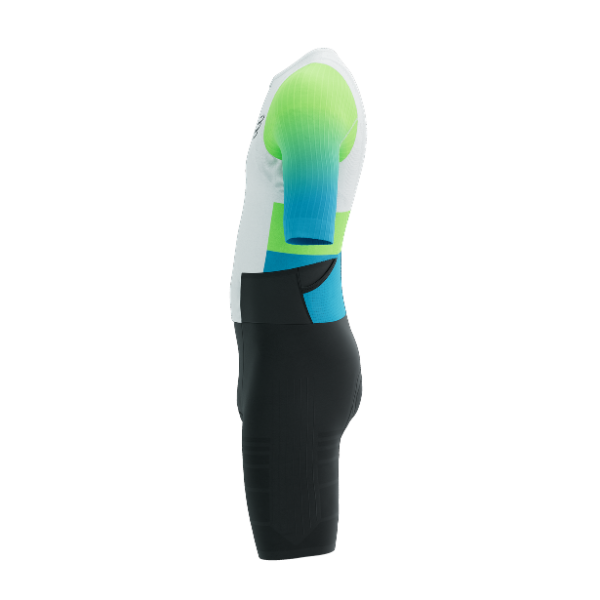 Đồ Ba Môn Nam Compressport Stream SS Trisuit - Trắng/Xanh (White/Blue Green)
