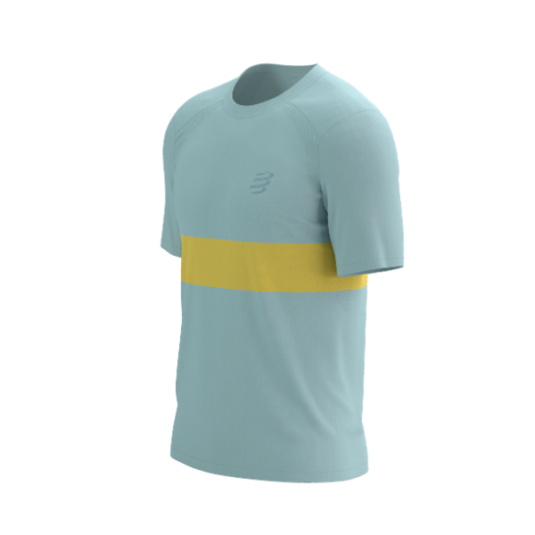 Áo chạy Bộ Nam Compressport Performance SS Tshirt - Ether/Lemon