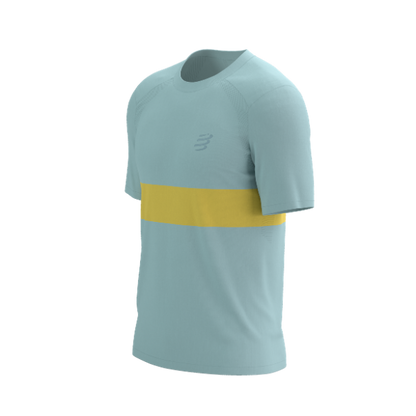 Áo chạy Bộ Nam Compressport Performance SS Tshirt - Ether/Lemon