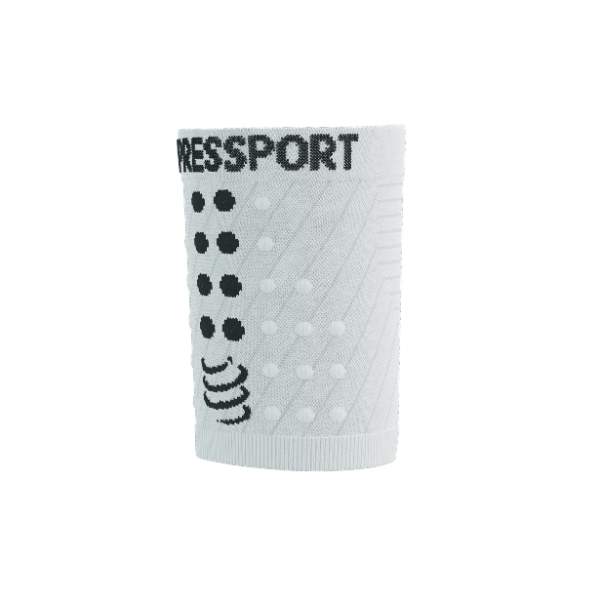 Băng bảo vệ cổ tay Compressport Unisex's Sweatbands 3D.Dots - Trắng (White)