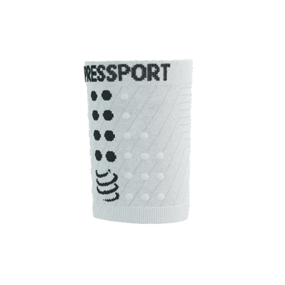 Băng bảo vệ cổ tay Compressport Unisex's Sweatbands 3D.Dots - Trắng (White)