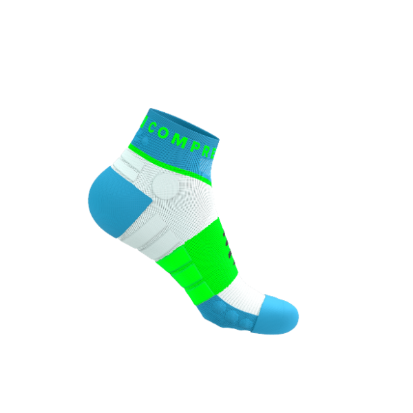 Tất chạy Trail Compressport Ultra Trail Low Socks - Xanh (Norse Blue/White)