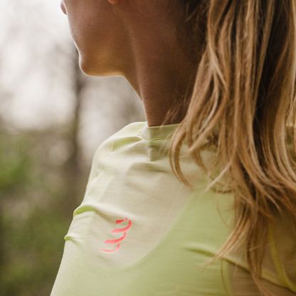 Áo chạy Trail Nữ Compressport Trail Racing SS Tshirt - Xanh (Shadow Lime)