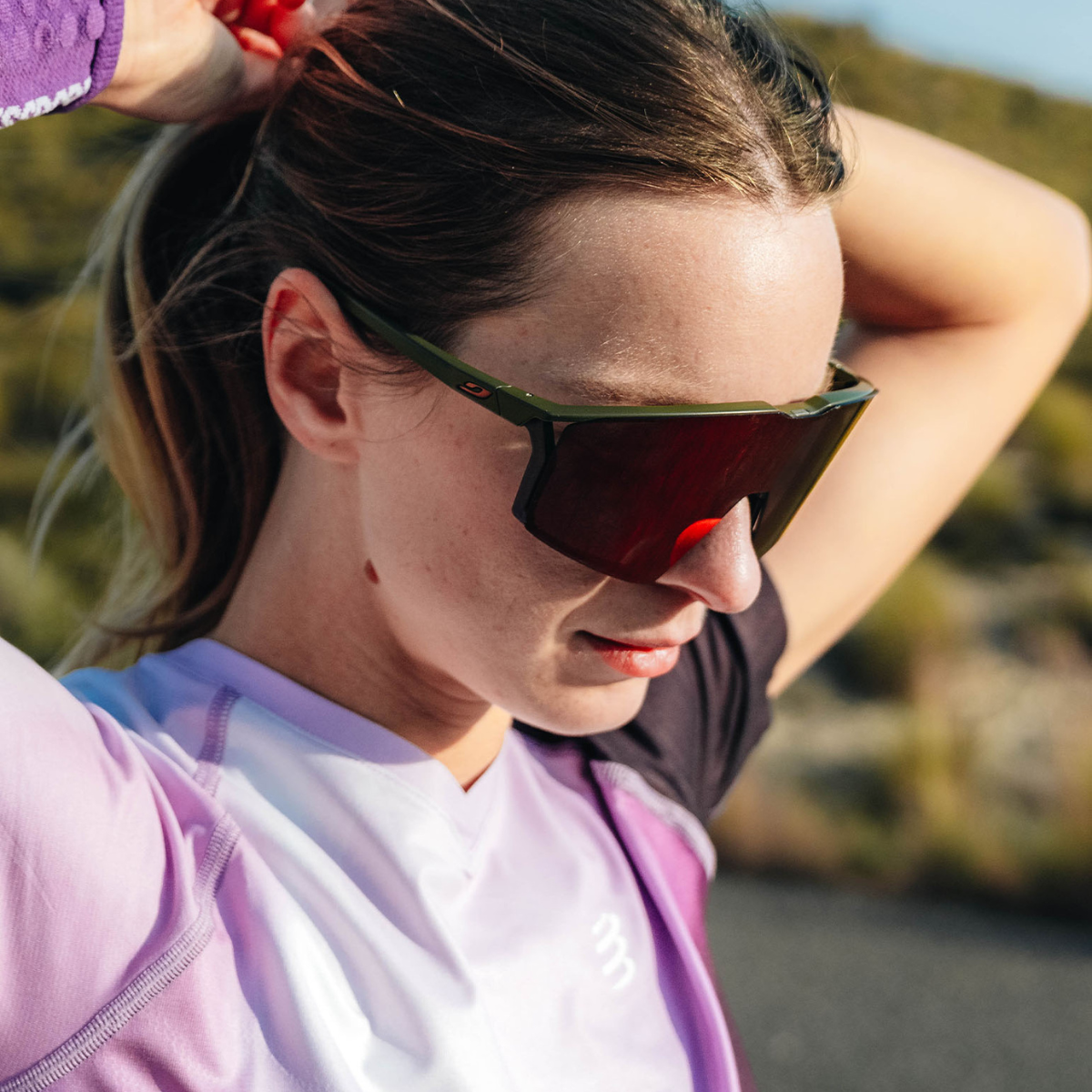 Áo chạy bộ Nữ Compressport Perfromance SS T-Shirt W - Tím (Royal Lilac/White)