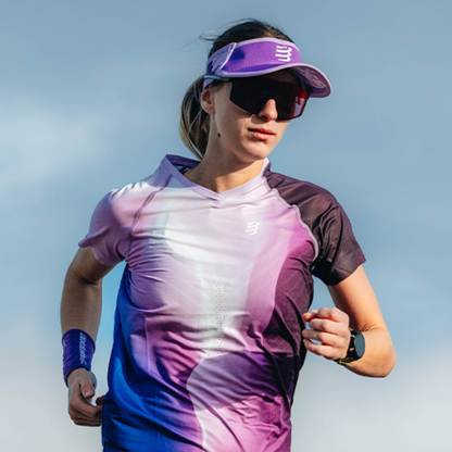 Áo chạy bộ Nữ Compressport Perfromance SS T-Shirt W - Tím (Royal Lilac/White)