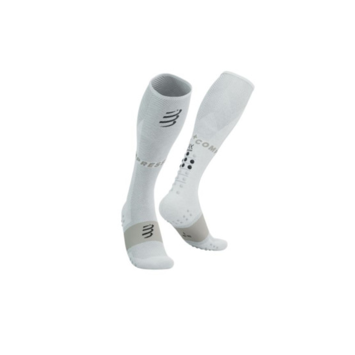 Tất chạy bộ Compressport Full Socks Oxygen - Trắng (White)
