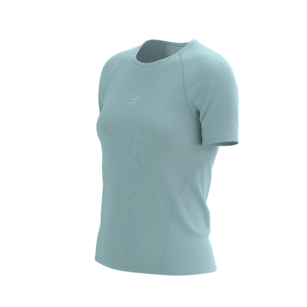 Áo Chạy Trail Nữ Compressport Trail Racing SS Tshirt - Xanh Ether