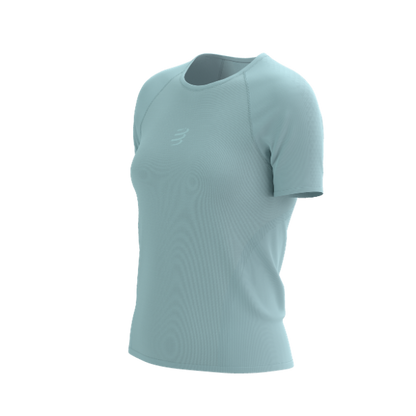 Áo Chạy Trail Nữ Compressport Trail Racing SS Tshirt - Xanh Ether