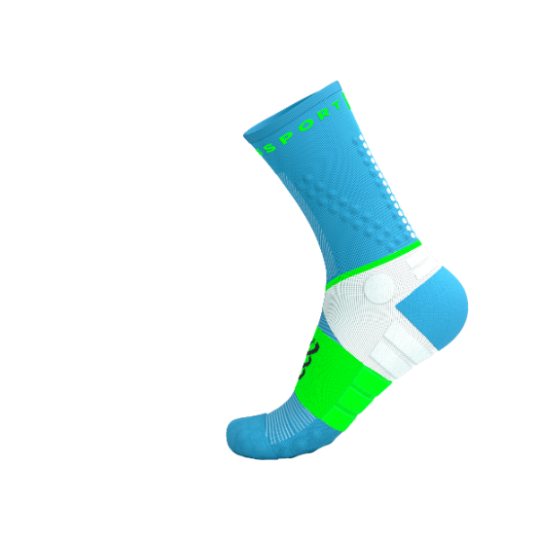 Tất Chạy Trail Compressport Ultra Trail Socks V2.0 - Nors Blue/Neon Green