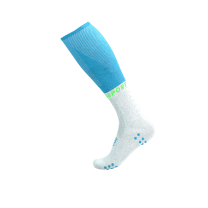 Tất chạy bộ Compressport Full Socks Oxygen - Xanh (Norse Blue/Neon Green)
