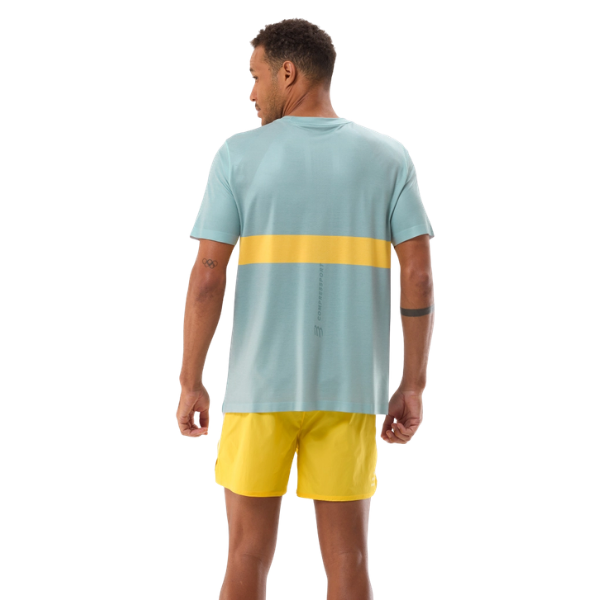 Áo chạy Bộ Nam Compressport Performance SS Tshirt - Ether/Lemon
