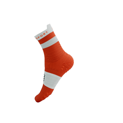 Tất Chạy Bộ Compressport Pro Racing Socks v4.0 Run High - Tigerlily/White