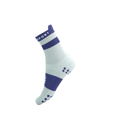Tất Chạy Bộ Compressport Pro Racing Socks v4.0 Run High - Xanh/Trắng (Star White/Oriental Blue)