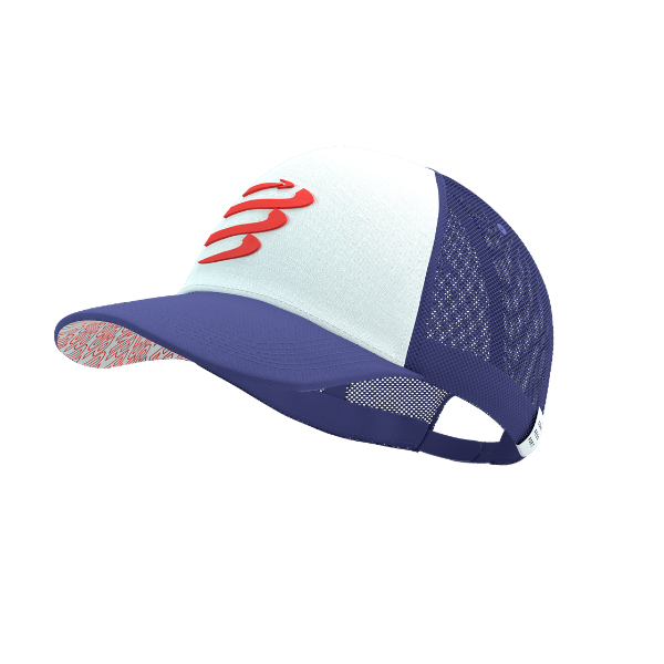 Mũ Chạy Bộ Compressport Trucker Cap - Orient Blue/Star White