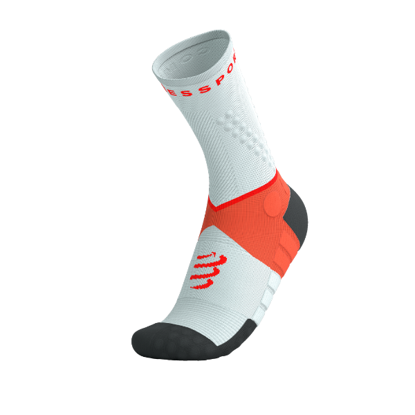 Tất Chạy Trail Compressport Ultra Trail Socks V2.0 - Gray Violet/Tigerlily