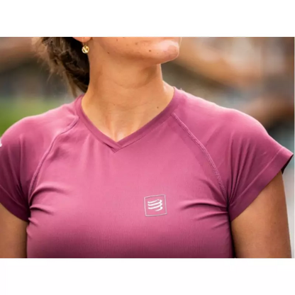 Áo chạy bộ Nữ Compressport Training SS Tshirt - Hồng (Deco Rose)