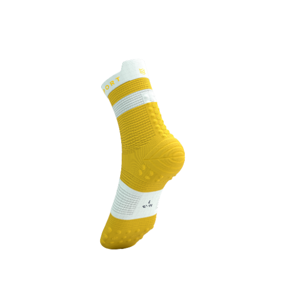 Tất Chạy Bộ Compressport Pro Racing Socks v4.0 Run High - Vàng Lemon/White