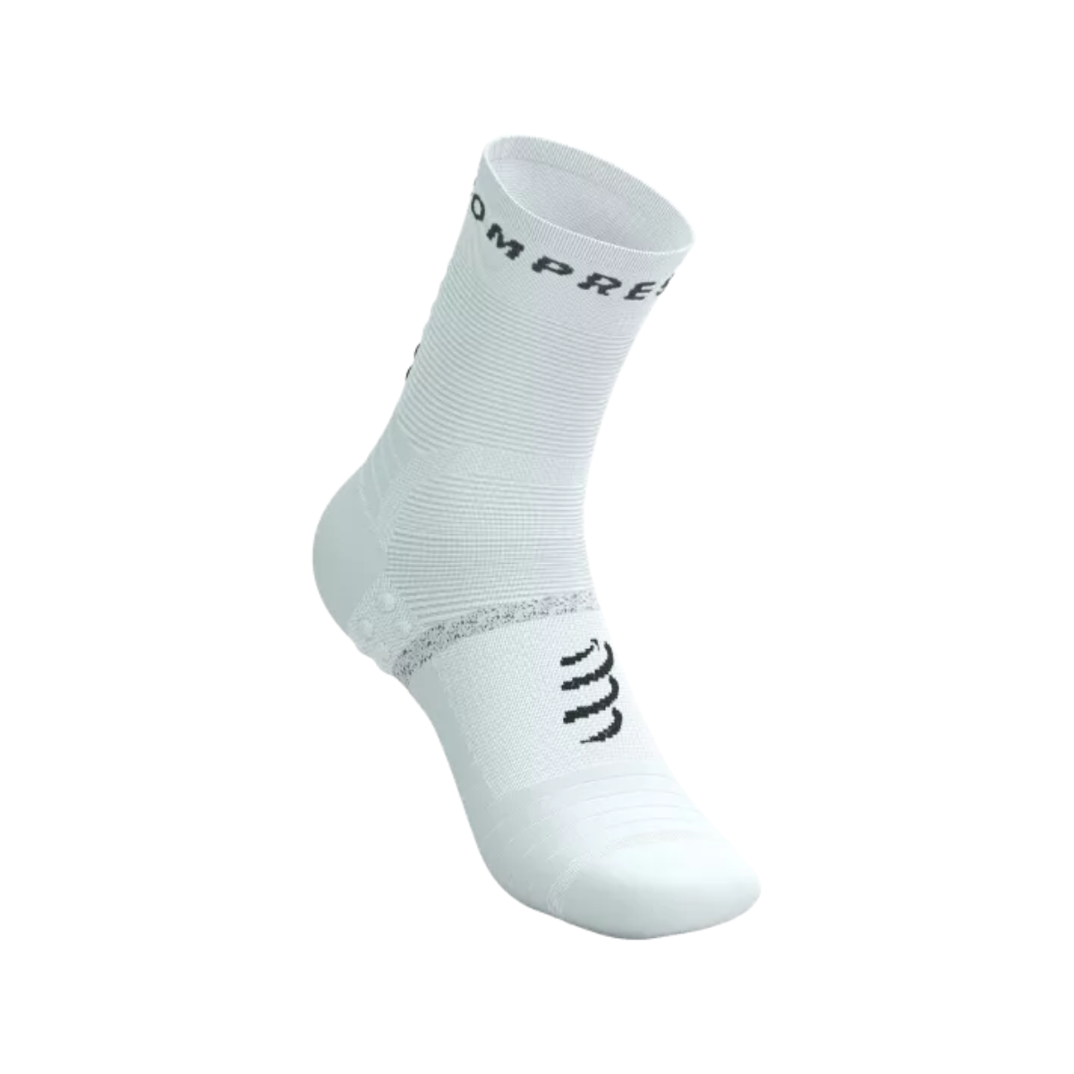 Tất chạy bộ Compressport Pro Marathon Socks V2.0 - Trắng (White/Black)