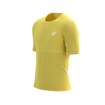 Áo chạy bộ Nam Compressport Pro Racing SS Tshirt - Vàng Lemon