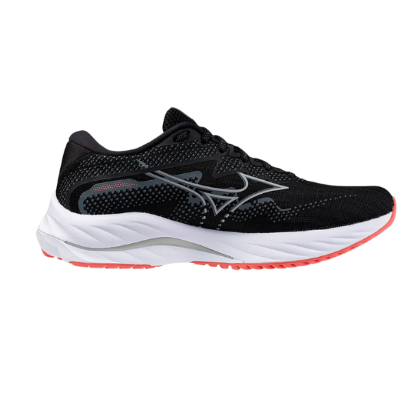 Giày chạy bộ Nữ Mizuno Wave Rider 27 - Đen (Black/Nickel/Dubarry)