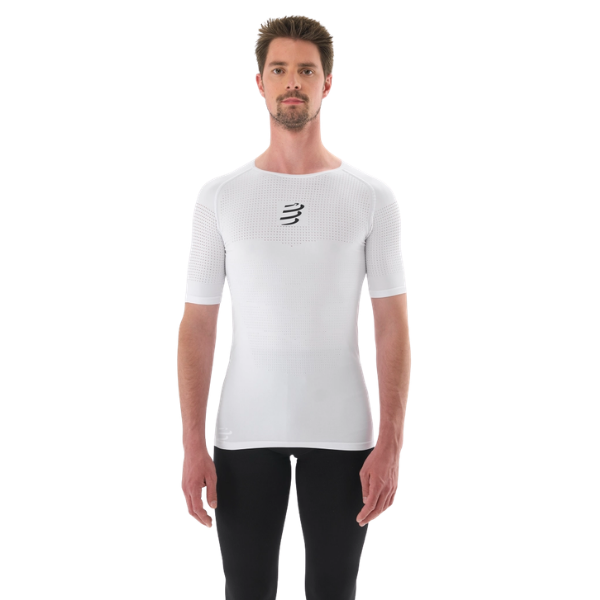 Áo Chạy Bộ Nam Compressport On/Off SS TShirt - Trắng (White)
