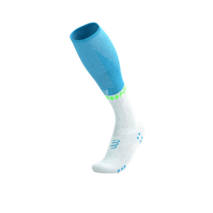 Tất chạy bộ Compressport Full Socks Oxygen - Xanh (Norse Blue/Neon Green)