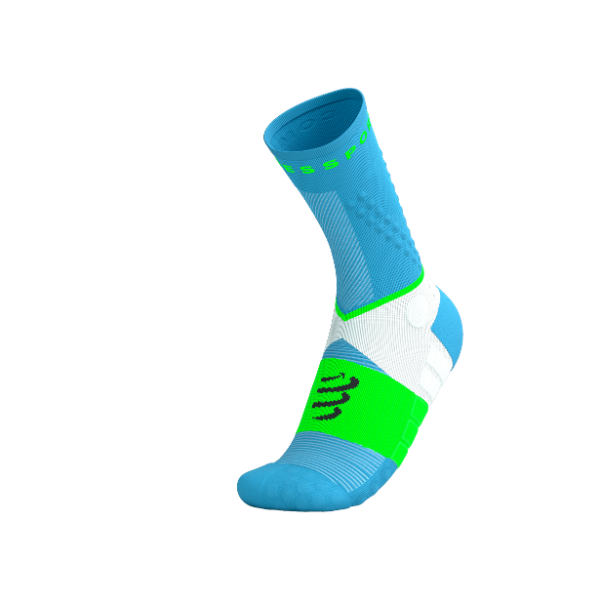 Tất Chạy Trail Compressport Ultra Trail Socks V2.0 - Nors Blue/Neon Green