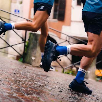 Tất Chạy Bộ Compressport Pro Racing Socks v4.0 Run High - Xanh Princess/Blue White