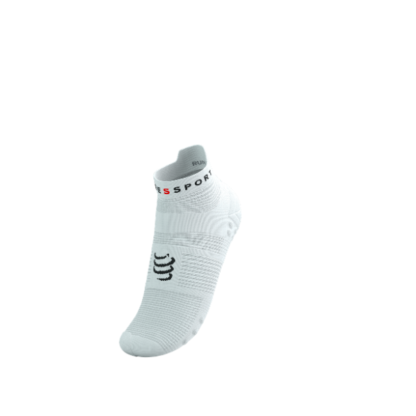 Tất Chạy Bộ Compressport Pro Racing Socks v4.0 Run Low - Trắng (White/Black)