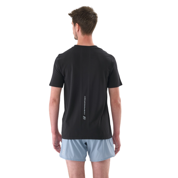 Áo chạy Bộ Nam Compressport Performance SS Tshirt - Đen (Black)