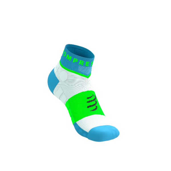 Tất chạy Trail Compressport Ultra Trail Low Socks - Xanh (Norse Blue/White)