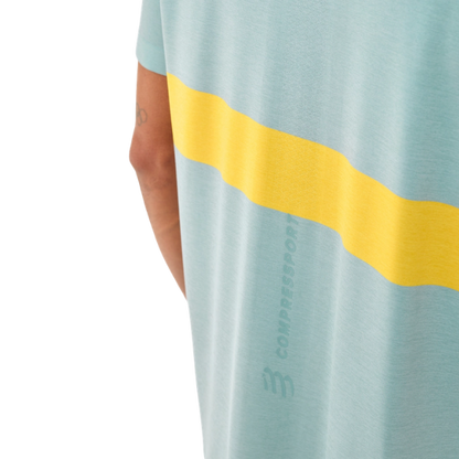 Áo chạy Bộ Nam Compressport Performance SS Tshirt - Ether/Lemon